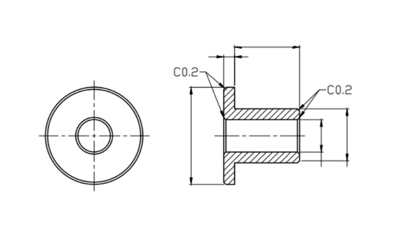 Aluminum sleeve bushing 1