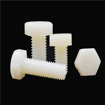 Nylon schroef met nylon moer